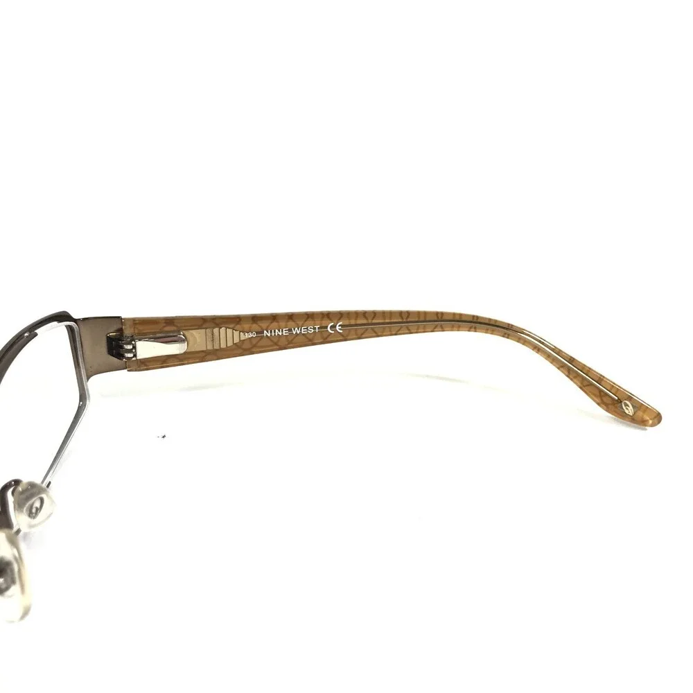 Nine West Eyeglasses Frames NW415 0W44 Brown Gold Rectangular 51-16-130